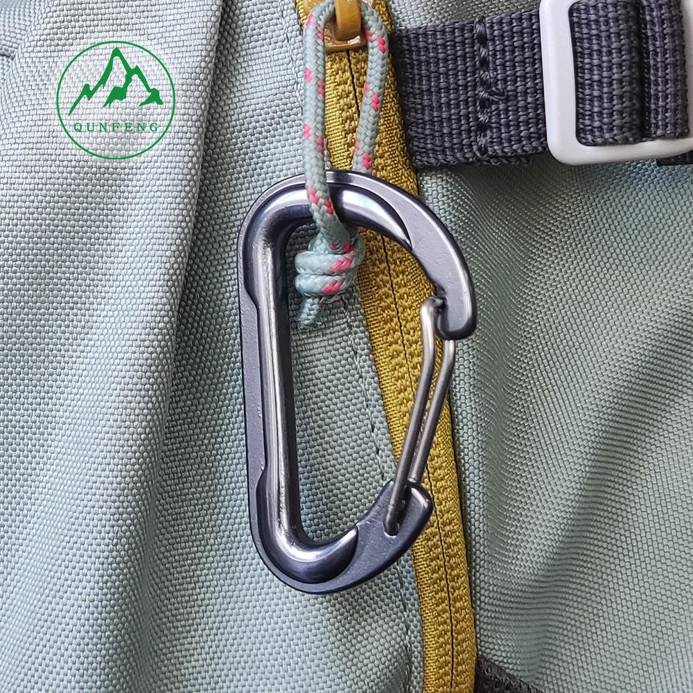 Cold-pressed D-shaped metal wire buckle, special-shaped camping tent hook, aluminum alloy backpack hook, carabiner
