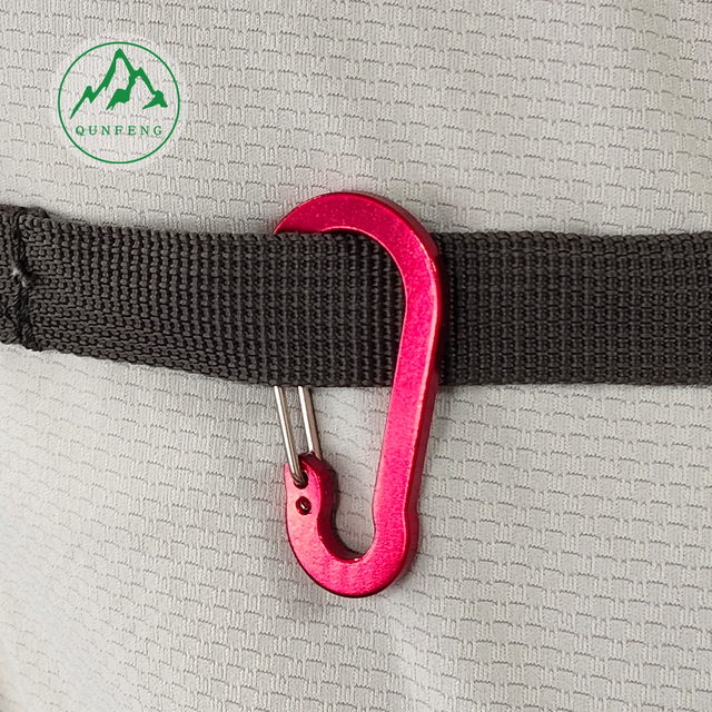 Gourd-shaped aluminum alloy steel wire carabiner Travel backpack buckle Flat metal snap buckle