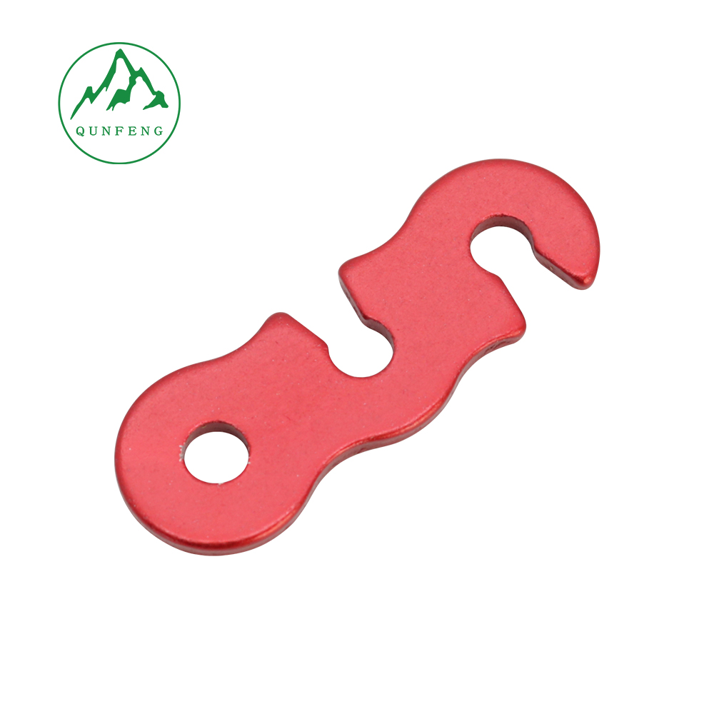 Double-eyed aluminum alloy umbrella rope buckle, tent canopy rope pull rope accessories, wind rope buckle fixing buckle