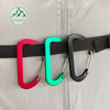 D-shaped aluminum alloy wire buckle Aluminum flat backpack buckle Outdoor camping lamp hook