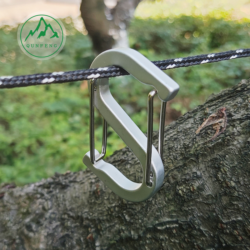 S-shaped steel wire carabiner figure 8 aluminum alloy wire hook Outdoor picnic cutlery hanging spring buckle