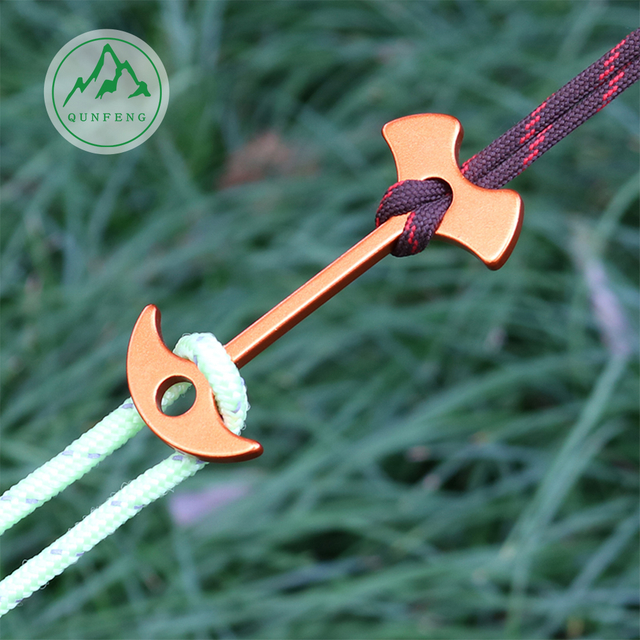 Aluminum alloy herringbone double-hole wind rope buckle canopy anti-slip rope buckle Camping accessories adjustment buckle