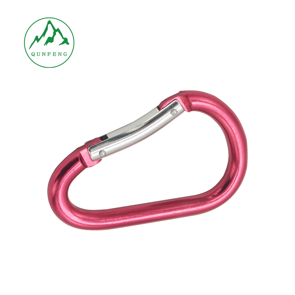 Colorful Aluminum Alloy Carabiner for Backpack and Water Bottle, Multi-Function D-Shaped Hook, Outdoor Spring Climbing Hook