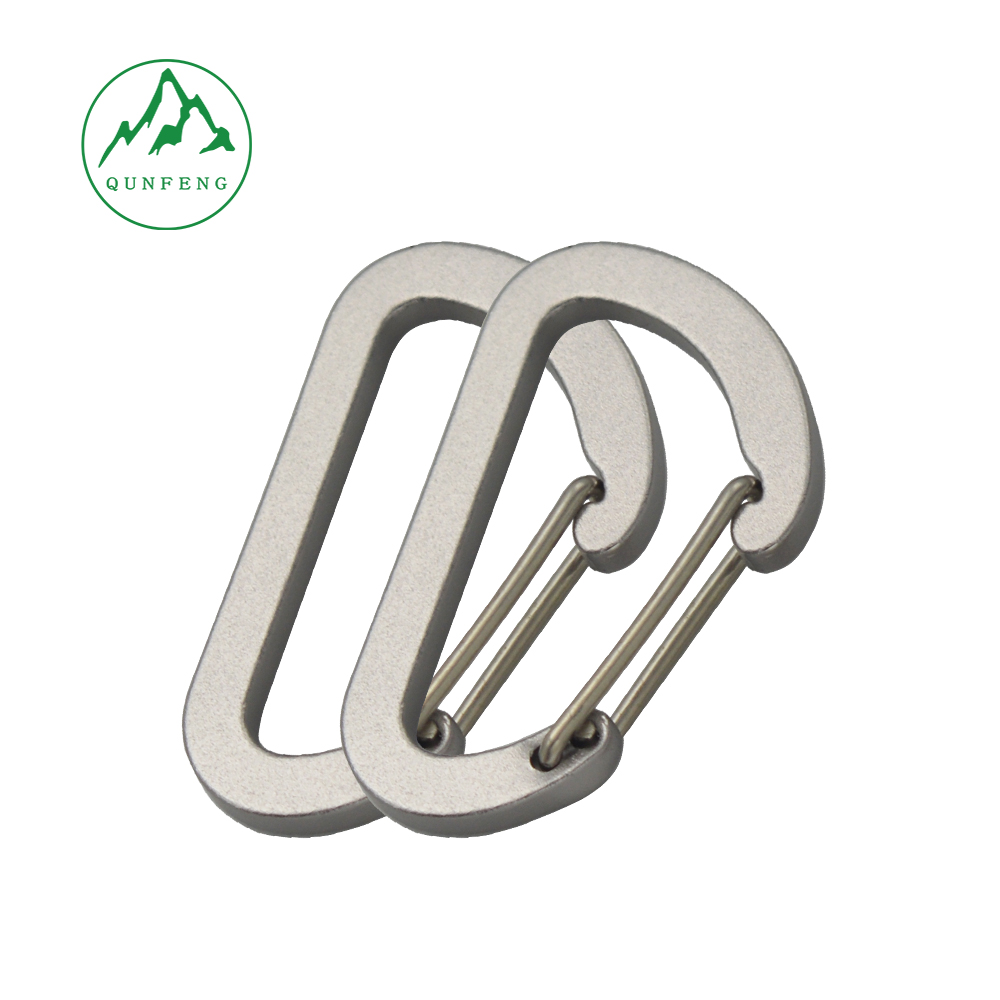 Backpack D-shaped Carabiner Quick Clip Outdoor Multi-functional Mountaineering Hook Gear Hook Keychain Water Bottle Aluminum Alloy