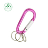 Triple-ring 3-hole carabiner, aluminum alloy keychain hook No. 6 D-shaped climbing snap hook, keyring spring clip