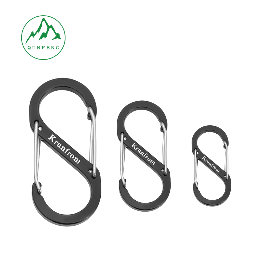 No. 5 S-type small outdoor climbing buckle, aluminum alloy figure-8 keychain accessory, figure-8 buckle, backpack hook, luggage hook