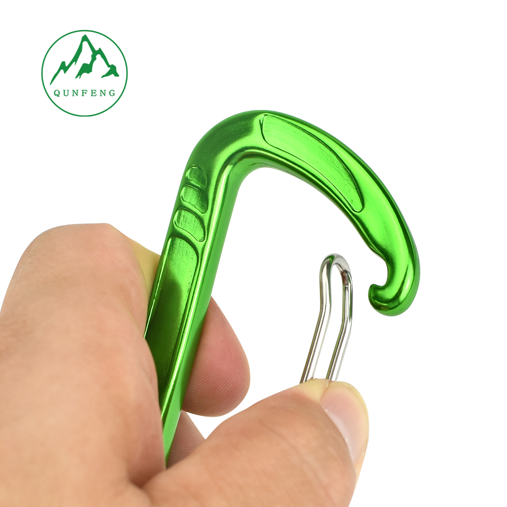 Outdoor climbing buckle, camping tent hook, D-shaped multifunctional backpack buckle, aluminum alloy climbing buckle