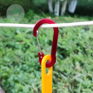 Gourd-shaped aluminum alloy steel wire carabiner Travel backpack buckle Flat metal snap buckle