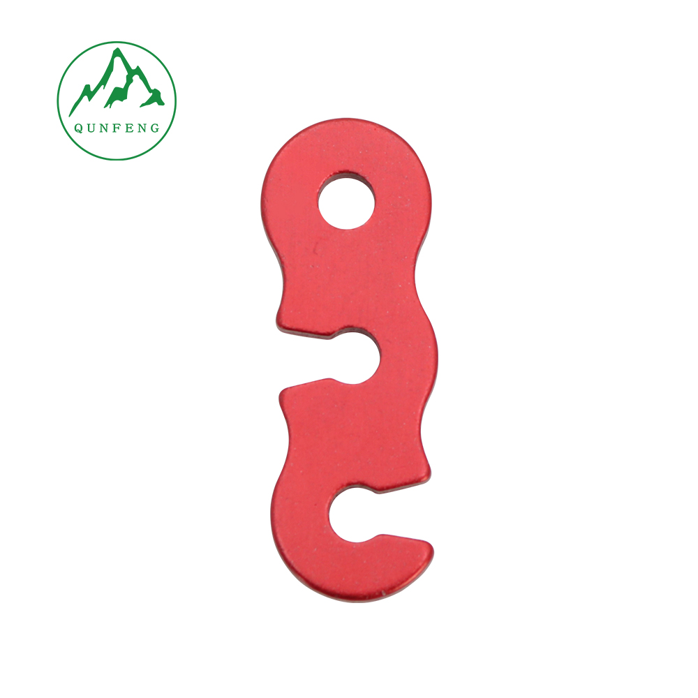 Double-eyed aluminum alloy umbrella rope buckle, tent canopy rope pull rope accessories, wind rope buckle fixing buckle