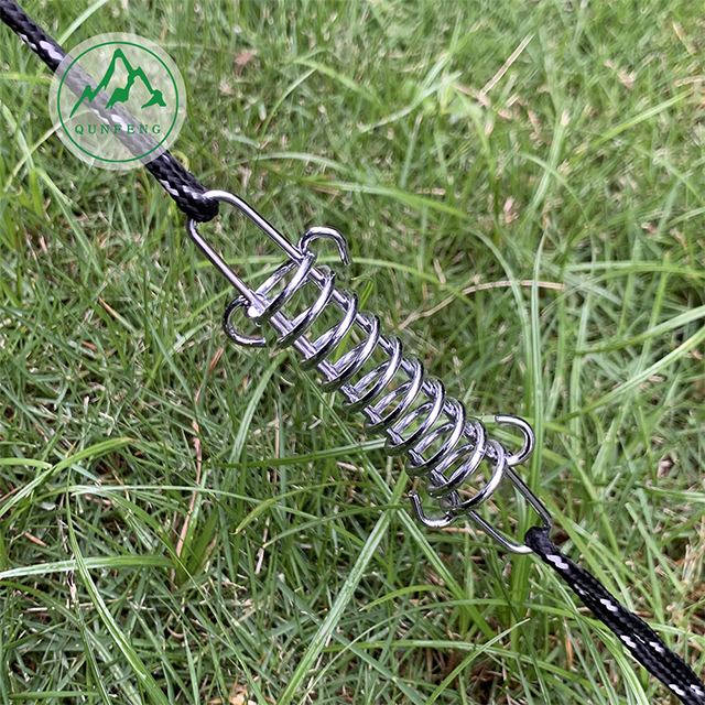 Tent spring wind rope buckle, outdoor camping canopy fixed spring buckle, awning fixed wire buckle