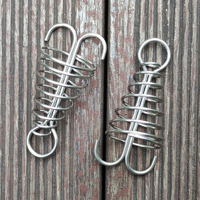 Tent pallet snap hook stainless steel tent fixing buckle Outdoor canopy metal spring windproof buckle