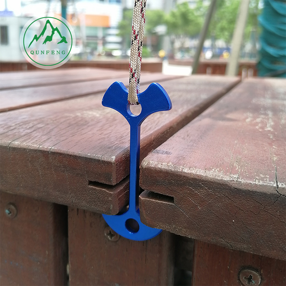 Aluminum alloy herringbone double-hole wind rope buckle canopy anti-slip rope buckle Camping accessories adjustment buckle