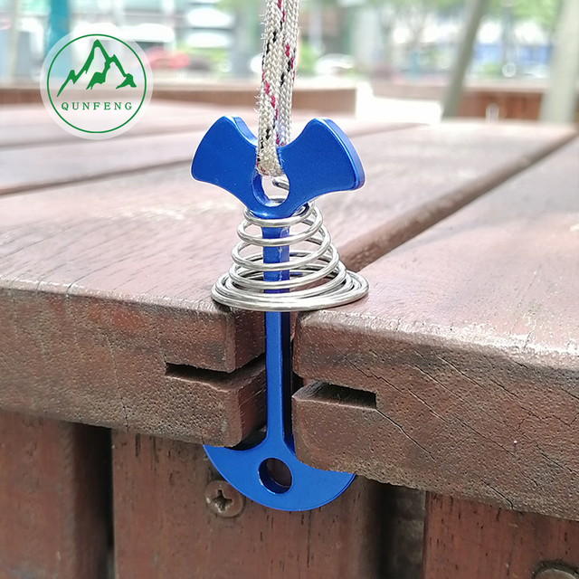 Fishbone spring drawstring windproof rope canopy wind rope buckle Outdoor fixed pole rope tent accessory buckle