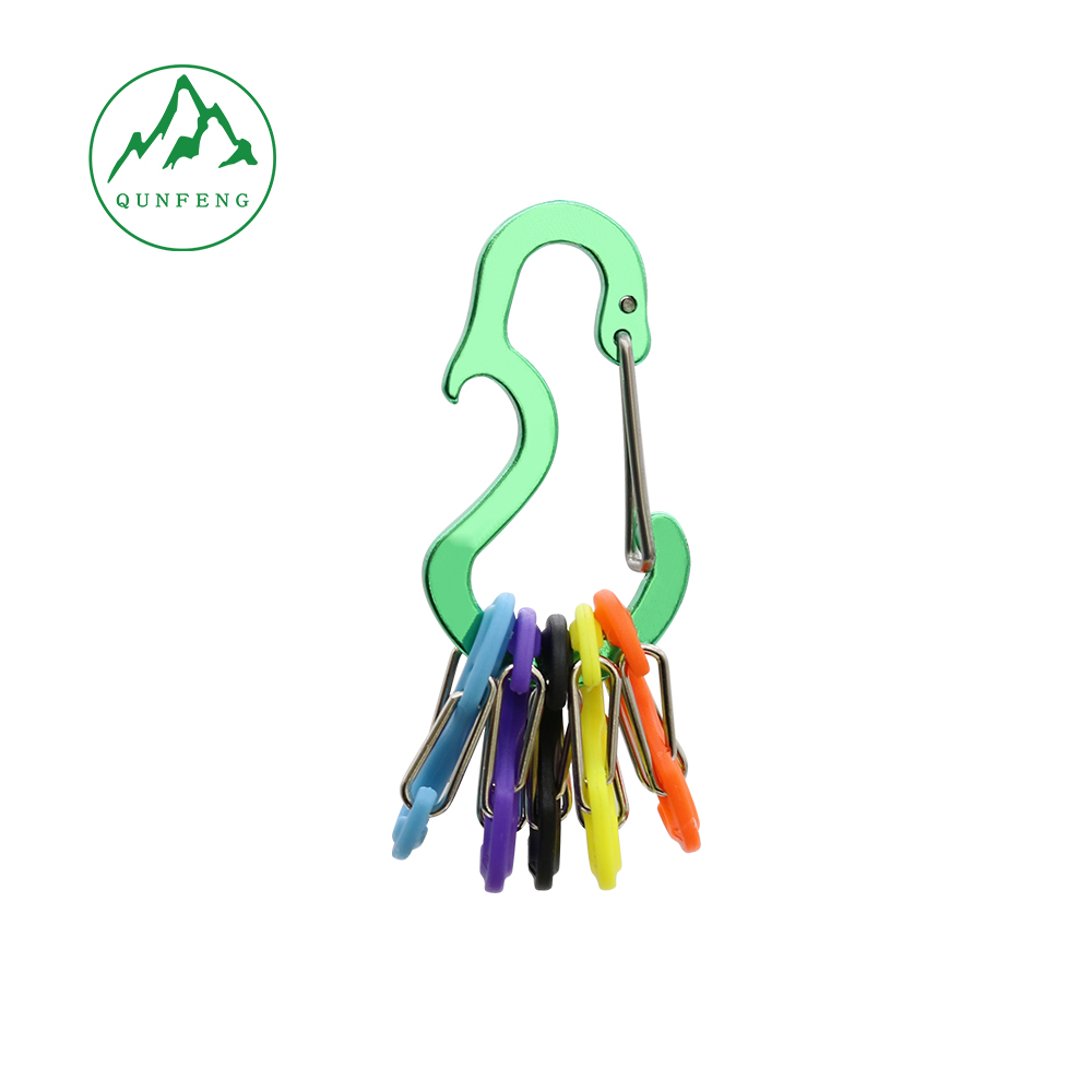 Outdoor backpack mini bottle opener carabiner keychain carabiner set webbing wire carabiner