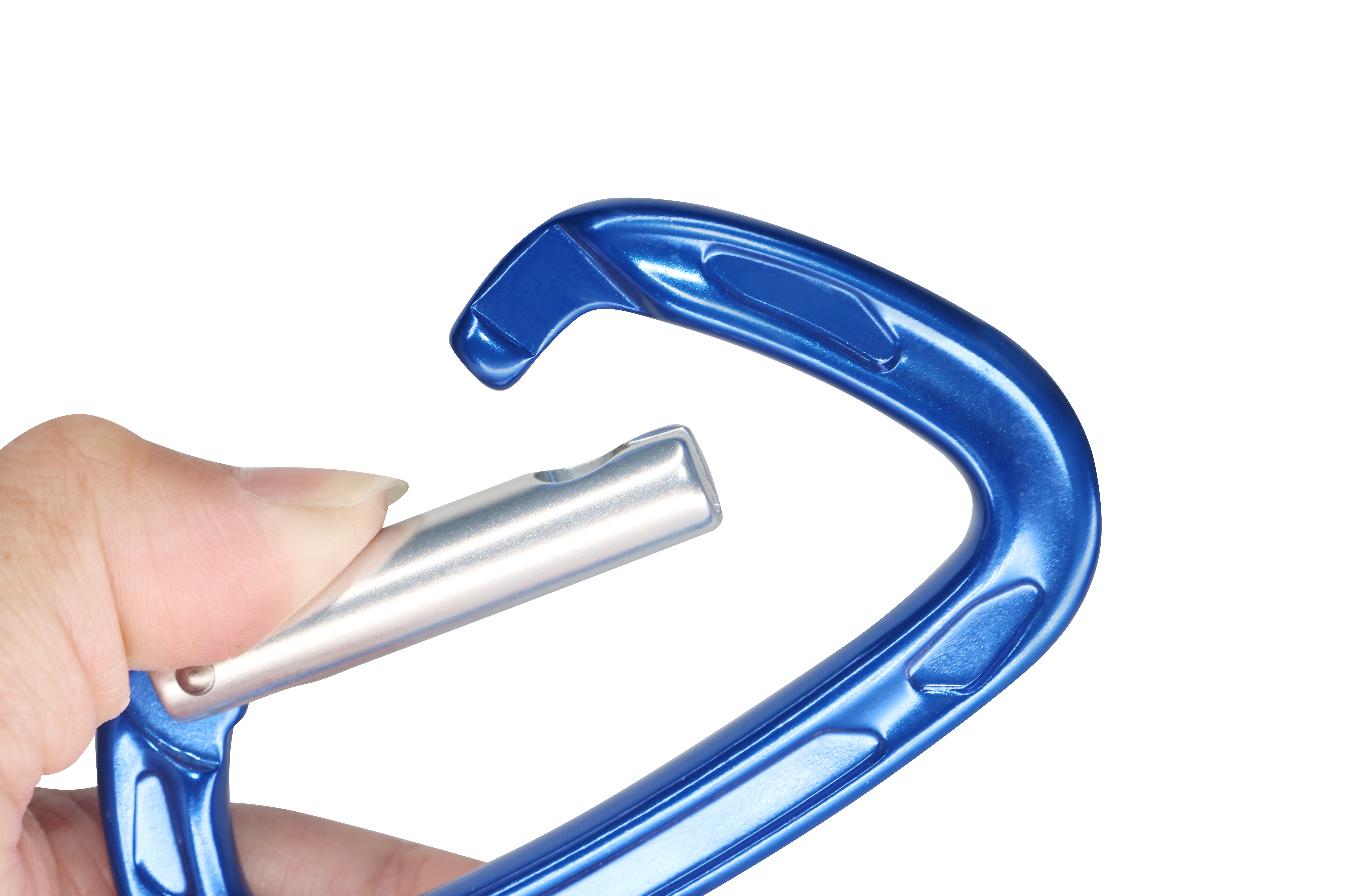 Rock climbing safety thread buckle main lock climbing hook manual thread lock climbing buckle outdoor aerial yoga connection ring
