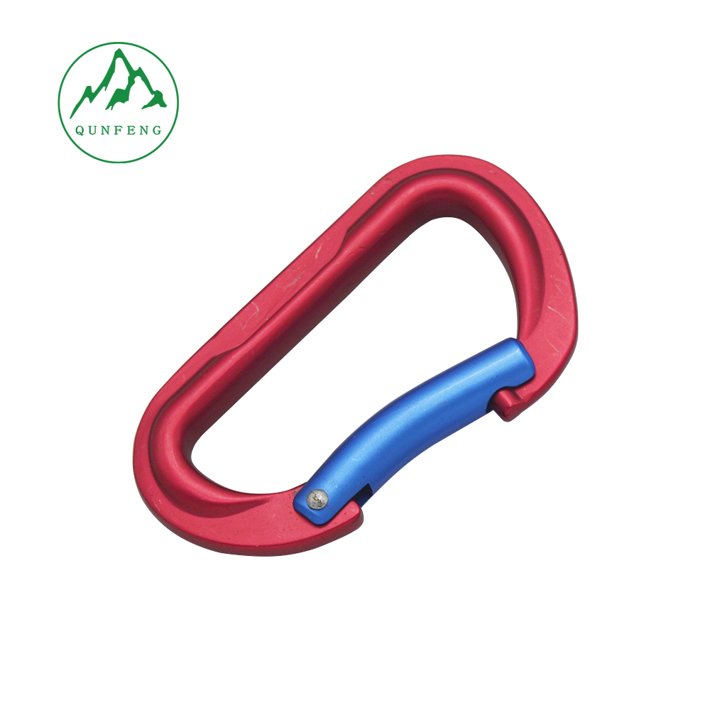 Outdoor mountaineering and rock climbing quick draw straight gate, bent gate wire gate, quick draw safety buckle, hammock hook, aluminum alloy carabiner