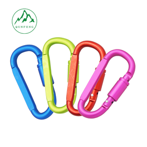 No. 8 D-type Outdoor Climbing Carabiner Aluminum Alloy Quick Hook Backpack Attachment Large Colorful Keychain