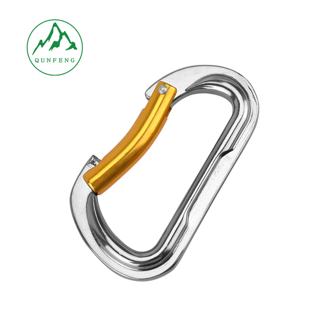 Outdoor Climbing Main Lock Descender Aluminum Bearing Carabiner Quick Draw Safety D-Ring Screw