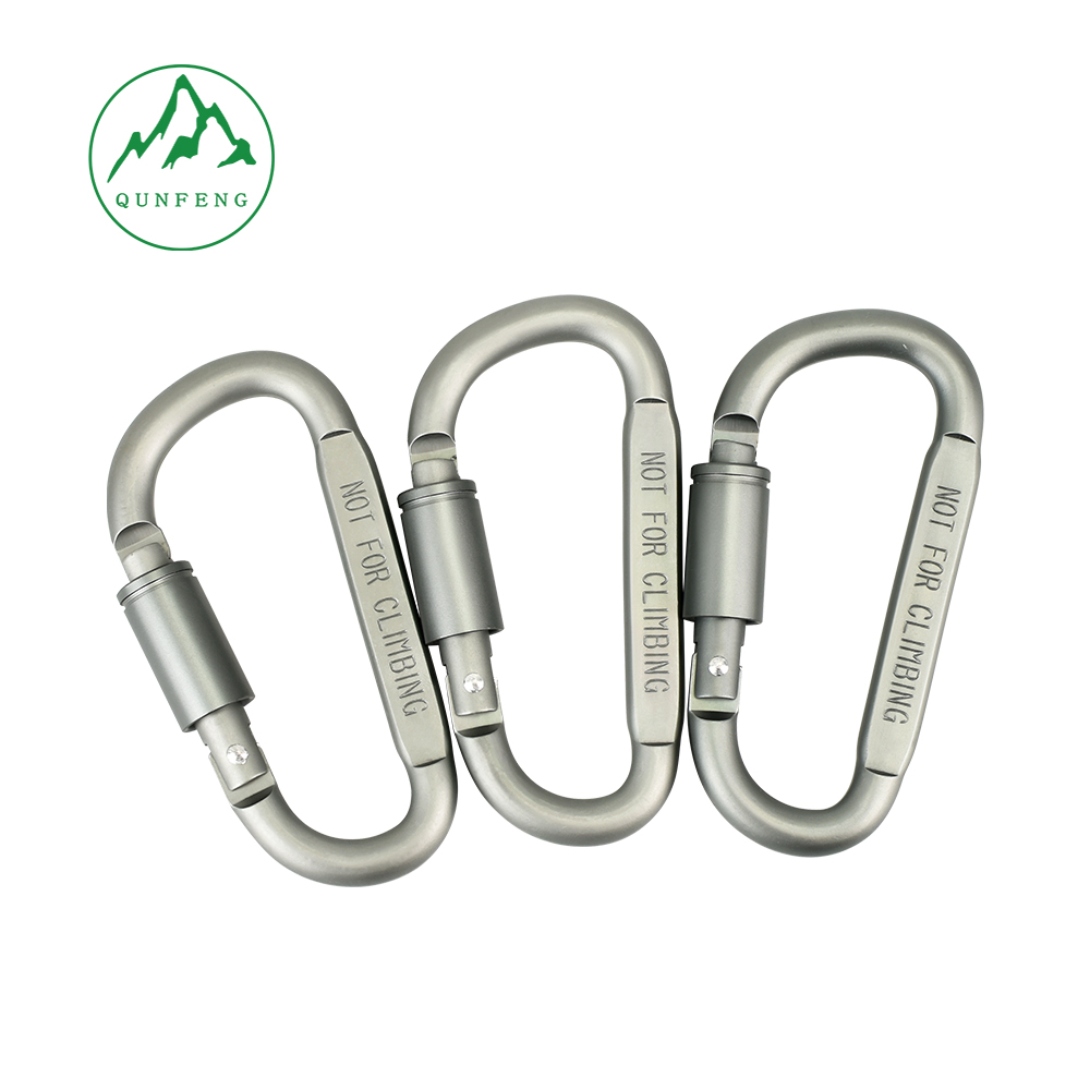 No. 8 Type D Thick Long Nut Aluminum Alloy Carabiner D-Shaped Large Hook Outdoor Locking Carabiner