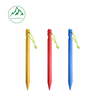 18cm Triangular Tent Peg Outdoor Tent Accessories Aluminum Alloy Reinforced Ground Peg Windproof Canopy Peg with Rope