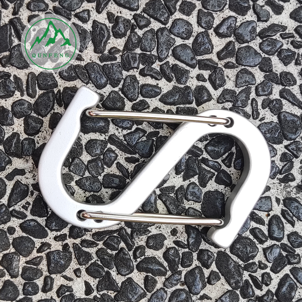 S-shaped steel wire carabiner figure 8 aluminum alloy wire hook Outdoor picnic cutlery hanging spring buckle
