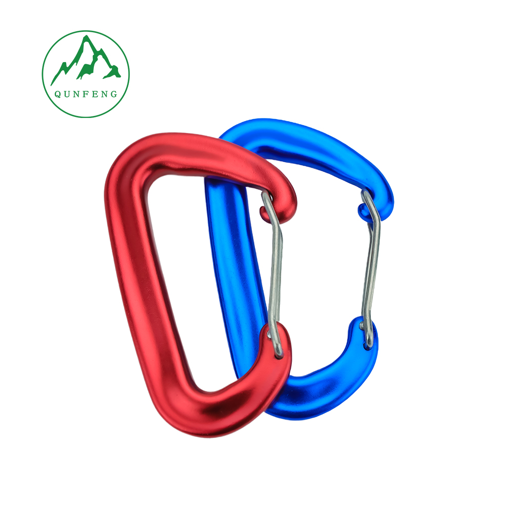 No. 8 steel wire carabiner outdoor aluminum alloy spring hook D-shaped water bottle hook