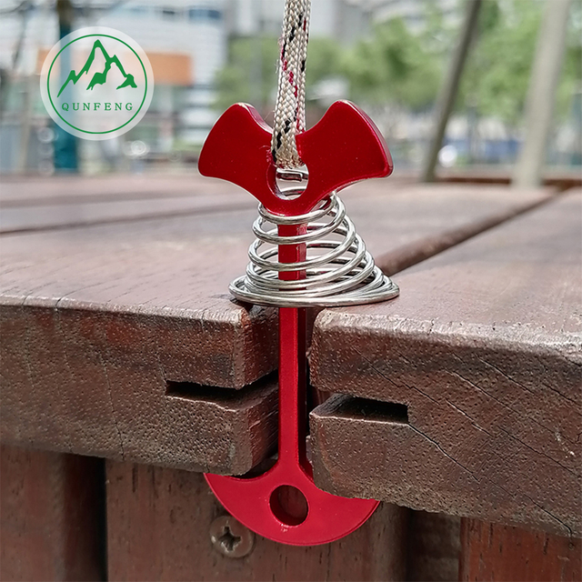Fishbone spring drawstring windproof rope canopy wind rope buckle Outdoor fixed pole rope tent accessory buckle