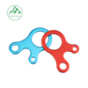 Outdoor camping three-eye rope buckle aluminum alloy rope buckle Camping tent canopy rope accessories special-shaped wind rope buckle