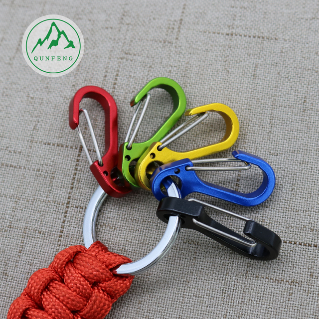 Outdoor backpack mini bottle opener carabiner keychain carabiner set webbing wire carabiner