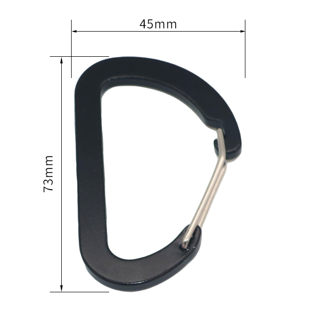 Fishing Multi-Use Carabiner Clips, 10 Pack 2.7" Small Caribeener Clips, Mini Keychain Aluminum Caribeaner Clip