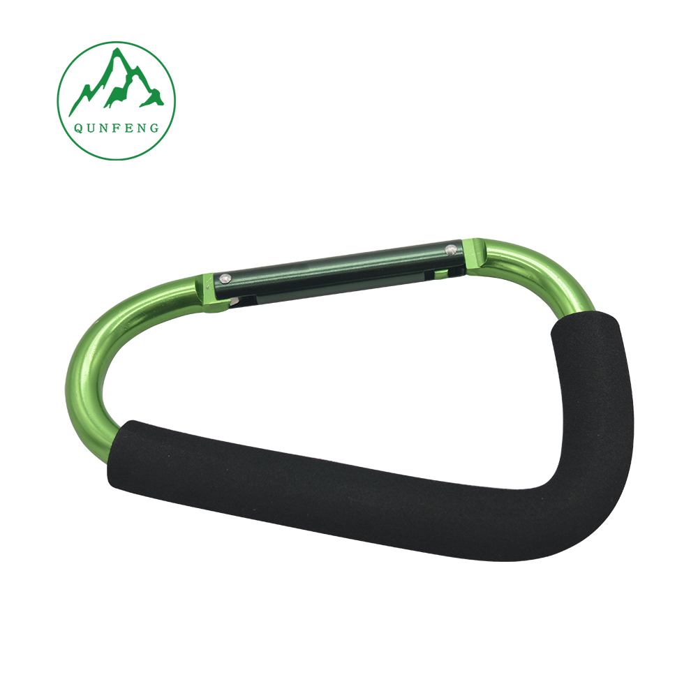 Large D-shaped sponge climbing buckle, ice skating shoe carrying buckle, baby stroller hanging buckle, bag carrying and vegetable hanger
