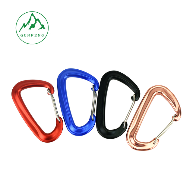 Quick-release D-shaped climbing carabiner for outdoor rock climbing, load-bearing aluminum climbing hook, thickened for hammocks