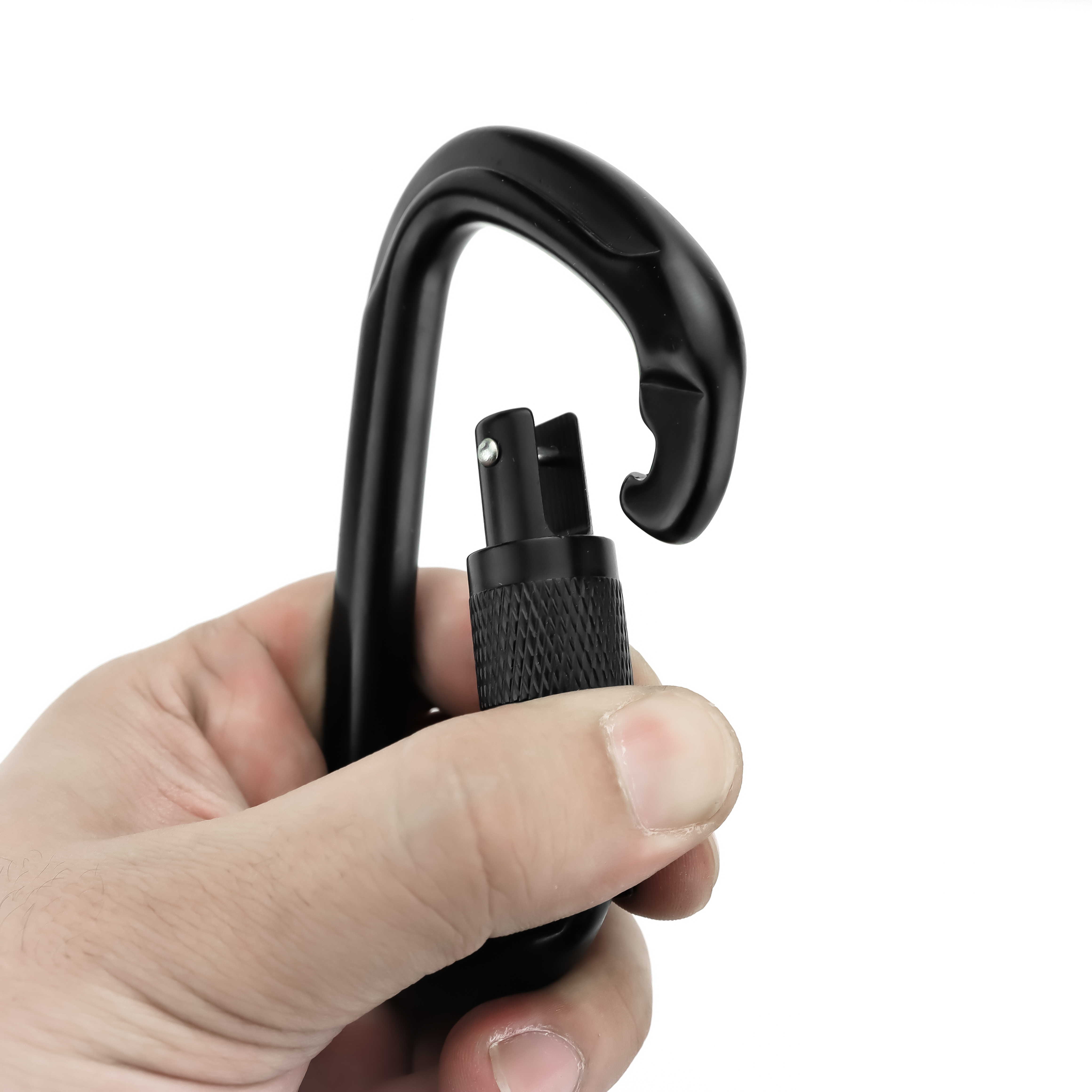 25KN Aluminum Alloy Carabiner Hooks - Heavy Duty, Locking, Spring-Loaded Gate Snap