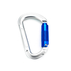 27KN Gray Twist Locking Carabiner Clips - Lightweight And Heavy Duty
