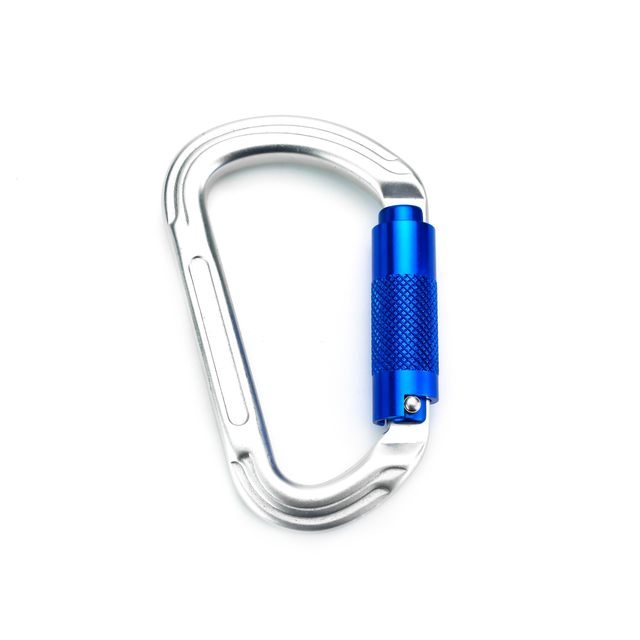 27KN Gray Twist Locking Carabiner Clips - Lightweight And Heavy Duty