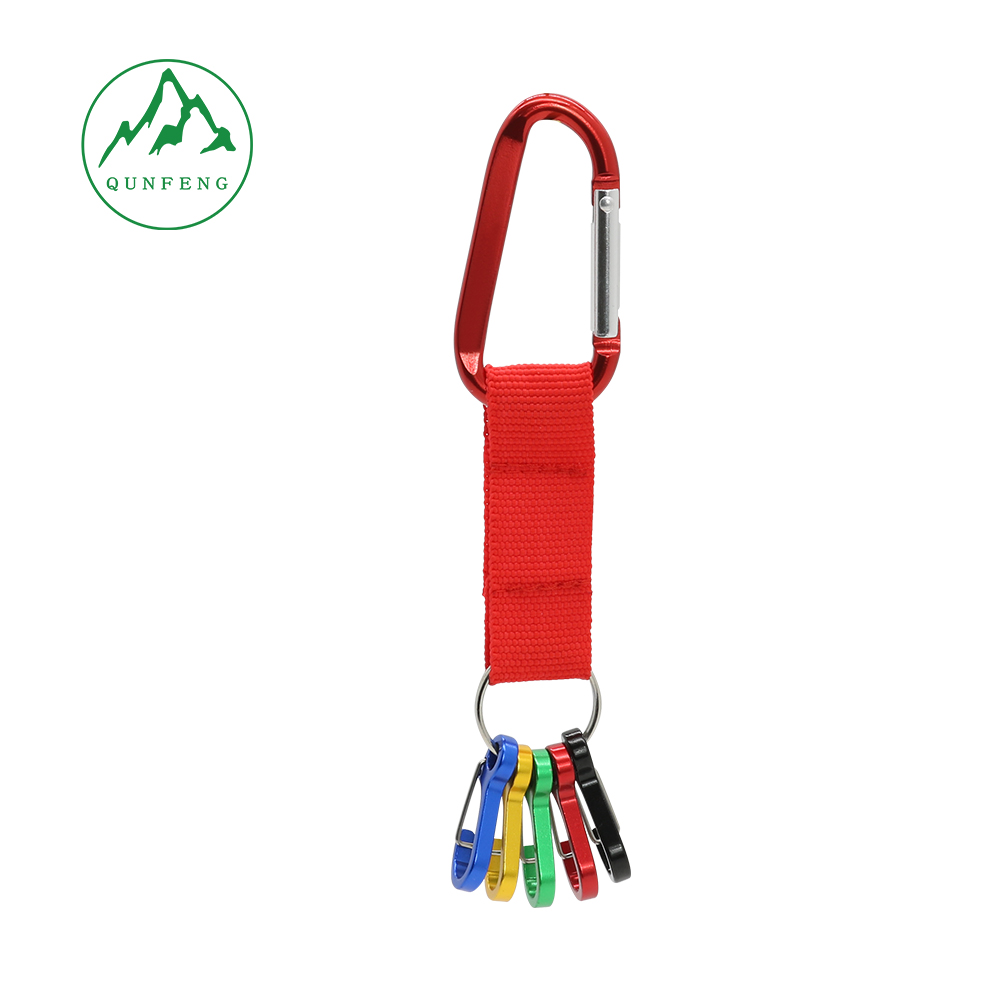 Aluminum alloy carabiner set outdoor camping wire hook webbing with keychain backpack hook