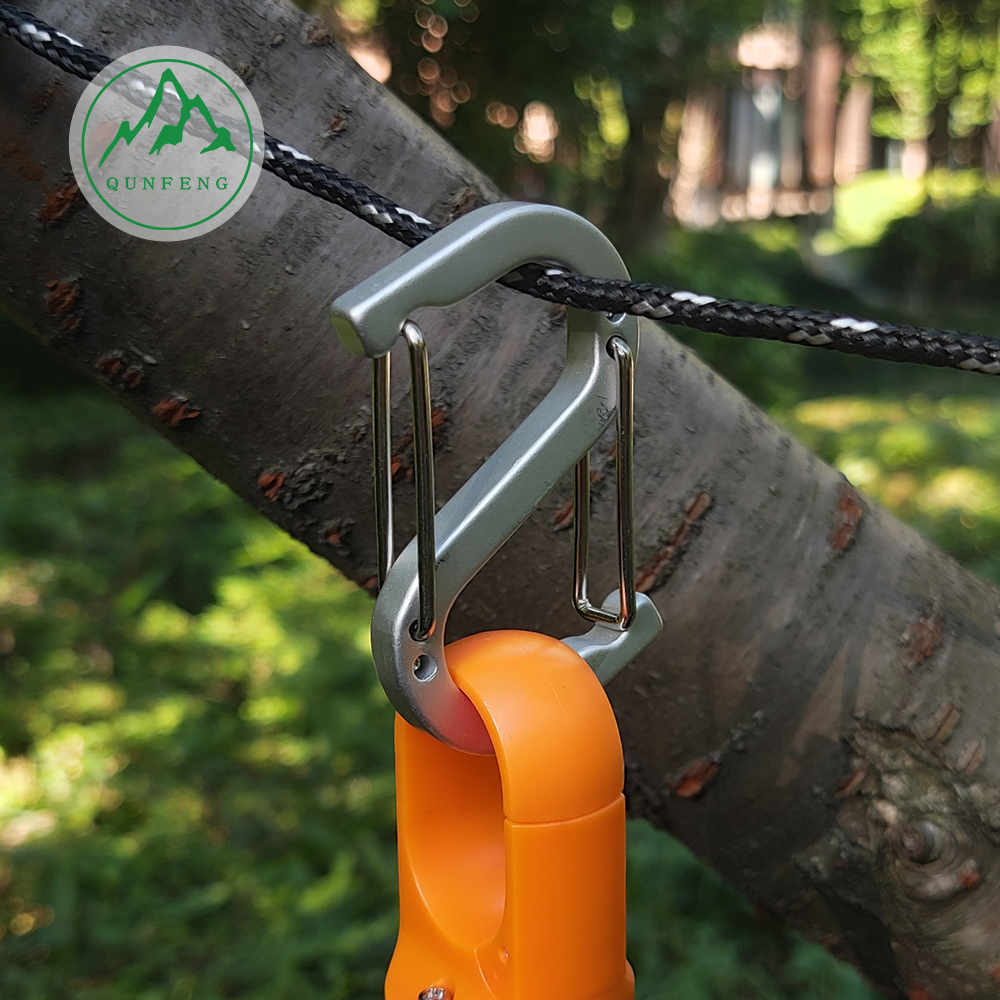 S-shaped steel wire carabiner figure 8 aluminum alloy wire hook Outdoor picnic cutlery hanging spring buckle
