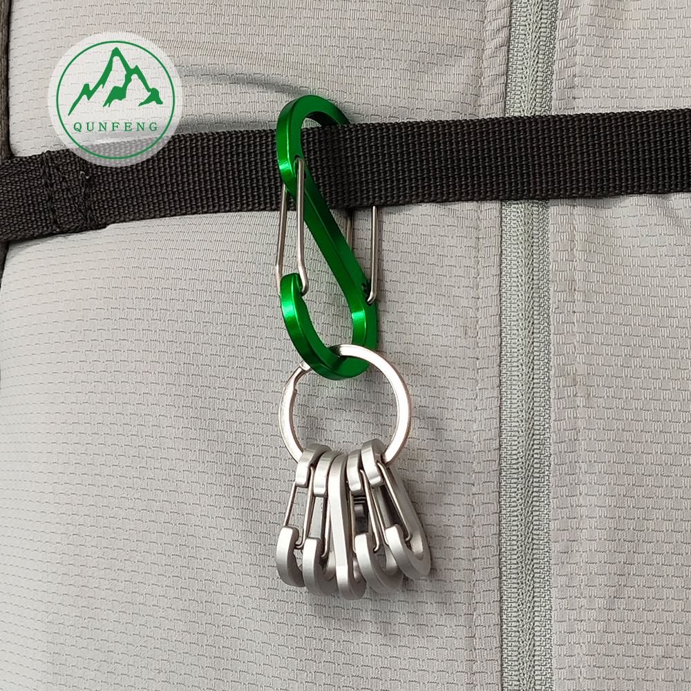 Aluminum alloy S-shaped steel wire carabiner set figure 8 metal wire buckle outdoor spring buckle