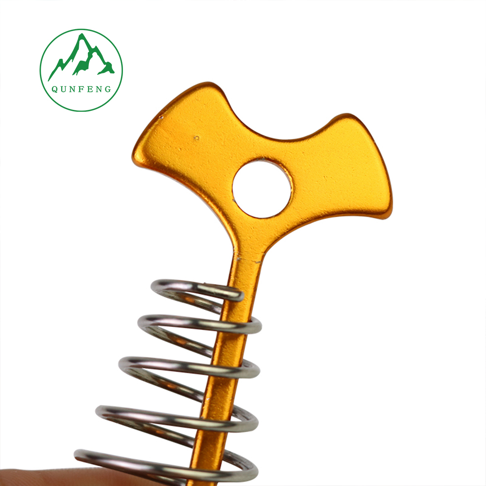 Fishbone spring drawstring windproof rope canopy wind rope buckle Outdoor fixed pole rope tent accessory buckle