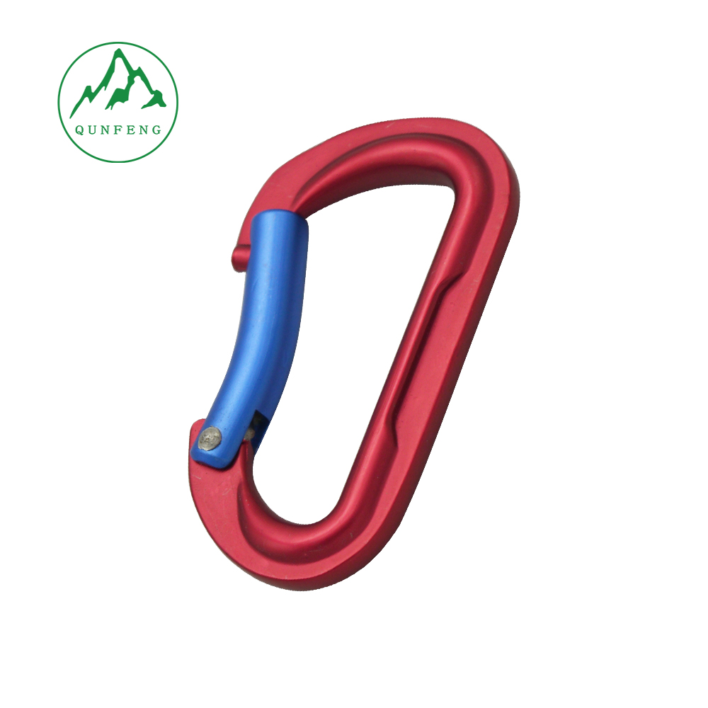 Outdoor mountaineering and rock climbing quick draw straight gate, bent gate wire gate, quick draw safety buckle, hammock hook, aluminum alloy carabiner