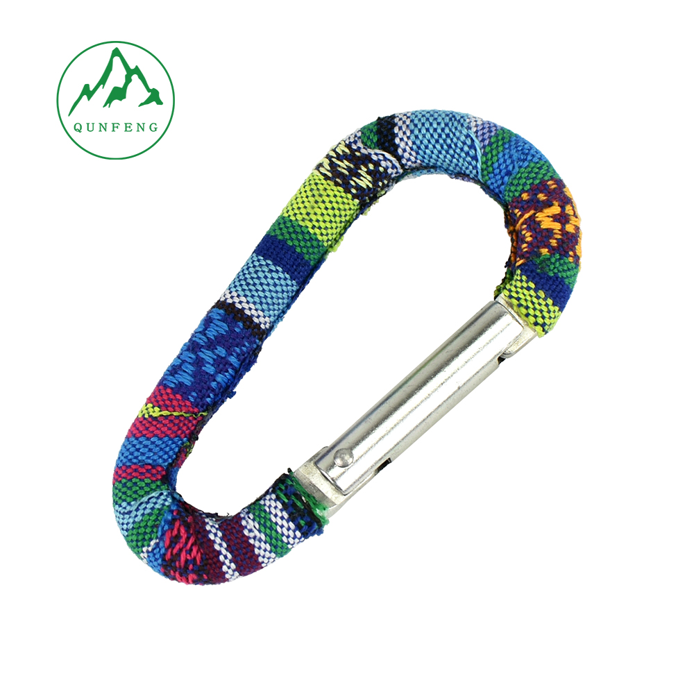 No. 8 D-shaped outdoor aluminum alloy quick-release climbing carabiner hook, for bags and travel accessories