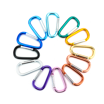 Carabiner Clip Aluminum D-Ring Spring Loaded Gate Small Keychain Carabiners  Clip Set for Outdoor Camping Mini Lock Hooks Spring Snap Link Key Chain