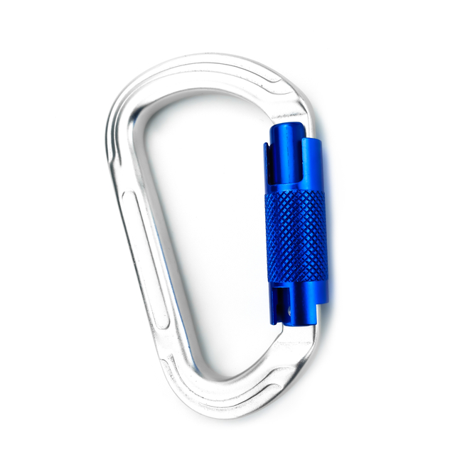 27KN Gray Twist Locking Carabiner Clips - Lightweight And Heavy Duty