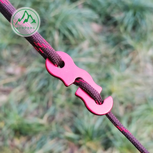 Double-eyed aluminum alloy umbrella rope buckle, tent canopy rope pull rope accessories, wind rope buckle fixing buckle