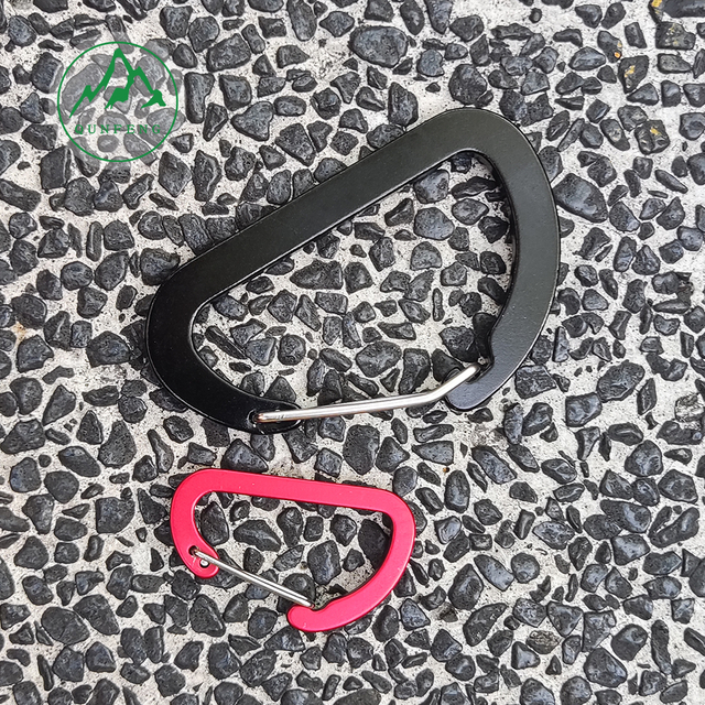 D-shaped aluminum alloy wire buckle Aluminum flat backpack buckle Outdoor camping lamp hook