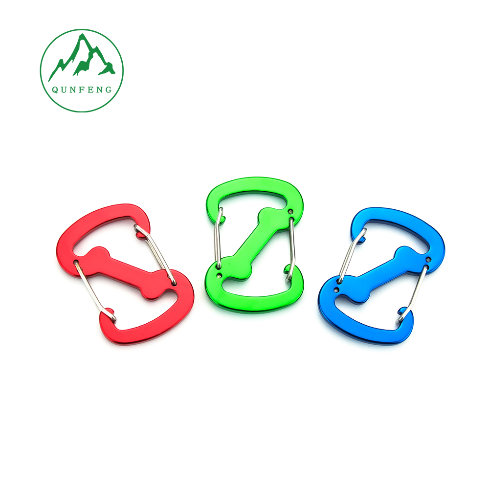 Z-shaped aluminum alloy steel wire carabiner outdoor cookware hook travel backpack wire buckle