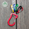 Multifunctional steel wire hook set, outdoor spring hook, aluminum alloy carabiner