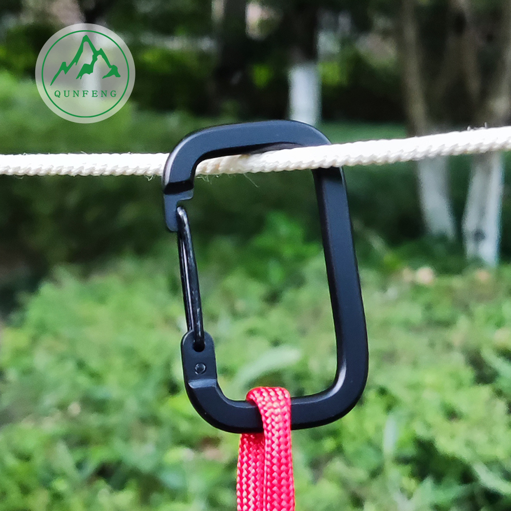 Square aluminum alloy wire buckle Outdoor cookware hook Travel key buckle