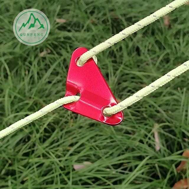 Aluminum alloy three-eye wind rope buckle, canopy tent rope buckle, camping accessories triangle adjustment buckle