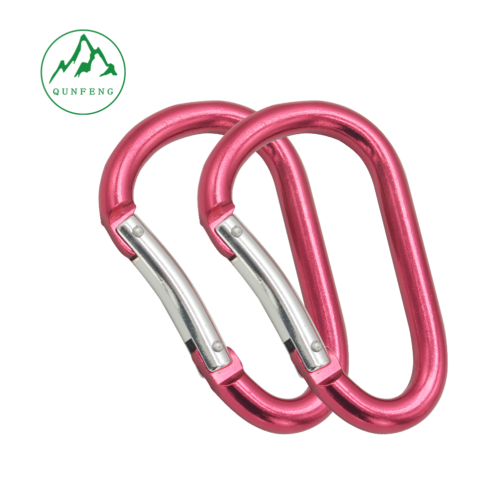 Colorful Aluminum Alloy Carabiner for Backpack and Water Bottle, Multi-Function D-Shaped Hook, Outdoor Spring Climbing Hook